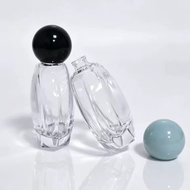 50ml 13 Snap Neck Multi Faceted Oval Clear Glass Perfume Bottle Portable Empty Refillable Vial Wholesale