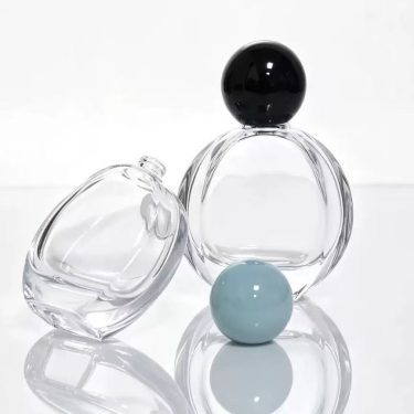 50ml 13 Snap Neck Multi Faceted Oval Clear Glass Perfume Bottle Portable Empty Refillable Vial Wholesale