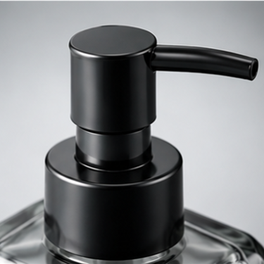 550ml Custom Glass Hand Soap Bottle with Pump Refillable Square Liquid Dispenser