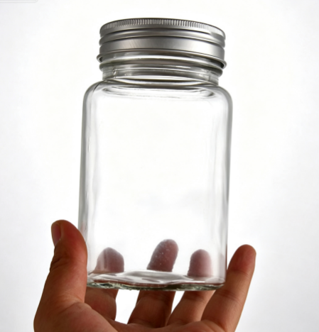 Square Clear Glass Jars with Aluminum Screw Lids  ## High‑Quality Four‑Sided Empty Glass Containers for Food Packaging & Storage