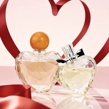 Heart Shaped Perfume Glass Bottle 50ml 60ml 100ml Creative Press Spray Bottle In Stock