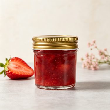 75ml Glass Mason Jar Small Clear Food Storage Jar with Gold Metal Lid for Honey Jam Spices Sauce and Custom Packaging