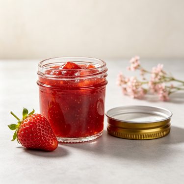 75ml Glass Mason Jar Small Clear Food Storage Jar with Gold Metal Lid for Honey Jam Spices Sauce and Custom Packaging