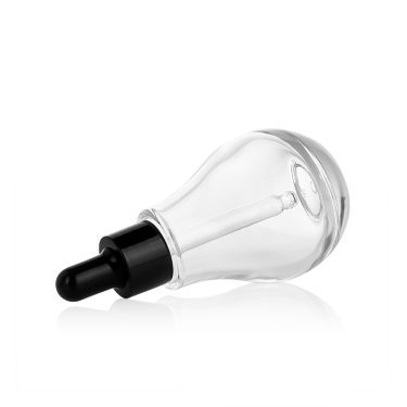 Bulk 40ml Bulb Shape Glass Essential Oil Bottle with Dropper Lid for Serum Facial Oil Aromatherapy Packaging